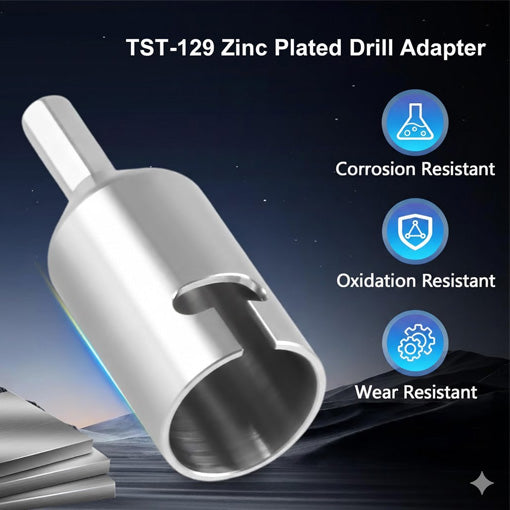 Zinc Plated RV Jack Drill Adapter