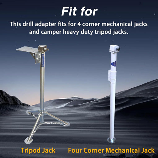 Zinc Plated RV Jack Drill Adapter