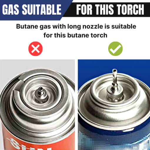 Refillable Butane Torch with Safety Lock