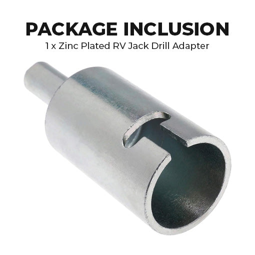 Zinc Plated RV Jack Drill Adapter