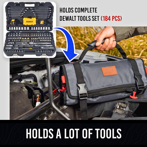 Durable Roll-Up Tool Bag Organizer