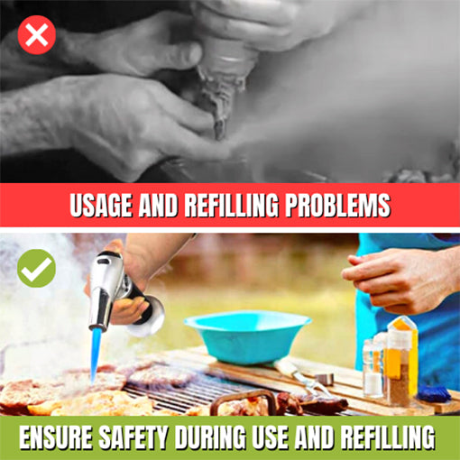 Refillable Butane Torch with Safety Lock